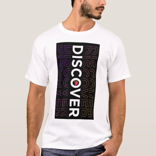 ONTDEK T-SHIRT MET GEDRUKTE TEKST (Voorkant)