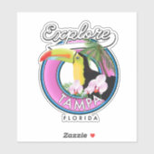 Ontdek Tampa Florida retro logo Sticker (Vel)
