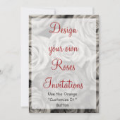 Ontdek uw eigen Rozen Uitnodiging Blanco Sjabloon (Voorkant)