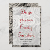 Ontdek uw eigen Rozen Uitnodiging Blanco Sjabloon (Voorkant / Achterkant)