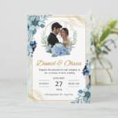 Ontdek uw liefdesverhaal met onze exquisite kaart (Staand voorkant)