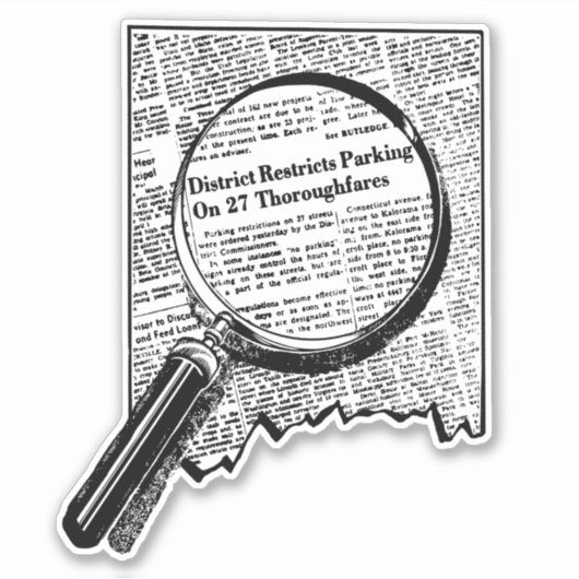 Ontdek verborgen wonderen -  vergrootglas sticker (Voorkant)