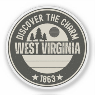 Ontdek West Virginia- Ontwerpen voor elke liefhebb Sticker
