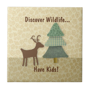 Ontdek wild met Kinderen Tegeltje
