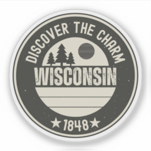 Ontdek Wisconsin- Ontwerpen voor elke liefhebber Sticker