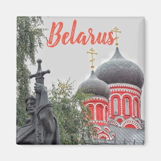 Ontdek Wit-Rusland Kerk Architectuur Sky Magnet (Voorkant)