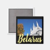 Ontdek Wit-Rusland Kerk Architectuur Sky Magnet (Voorkant / Achterkant)