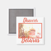 Ontdek Wit-Rusland Kerk Architectuur Sky Magnet (Voorkant / Achterkant)