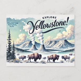 Ontdek Yellowstone Briefkaart
