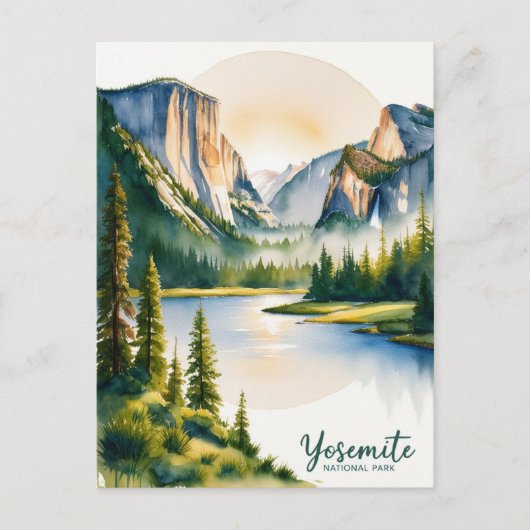 Ontdek Yosemite National Park: het majestueuze par Feestdagenkaart (Voorkant)
