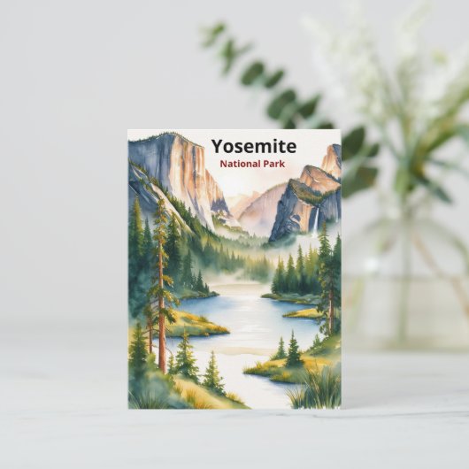 Ontdek Yosemite National Park: het majestueuze par Feestdagenkaart (Staand voorkant)