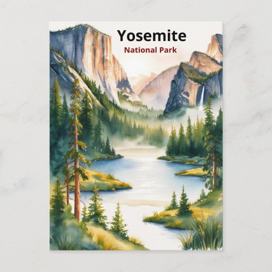 Ontdek Yosemite National Park: het majestueuze par Feestdagenkaart (Voorkant)