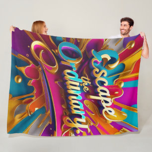 "Ontdekken, Creëren, Inspireren" Fleece Deken