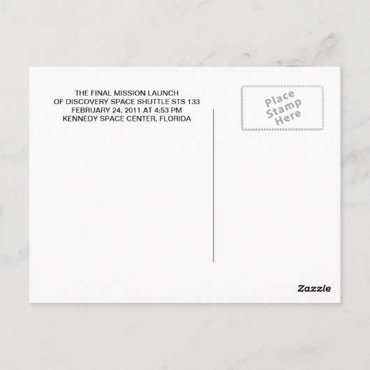 ONTDEKKEN STS 133 BRIEFKAART (Achterkant)