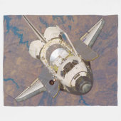 ONTDEKKING VAN DE AMERIKAANSE SPACESHUTTLE FLEECE DEKEN (Voorkant (Horizontaal))