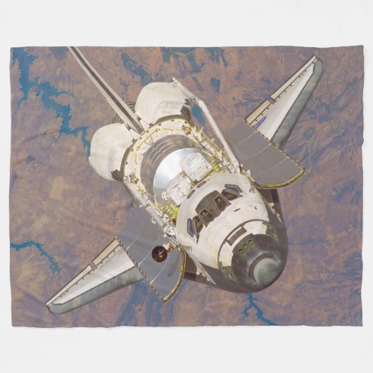 ONTDEKKING VAN DE AMERIKAANSE SPACESHUTTLE FLEECE DEKEN (Voorkant (Horizontaal))