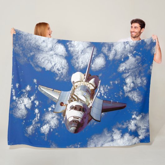 ONTDEKKING VAN DE AMERIKAANSE SPACESHUTTLE FLEECE DEKEN (In situ)