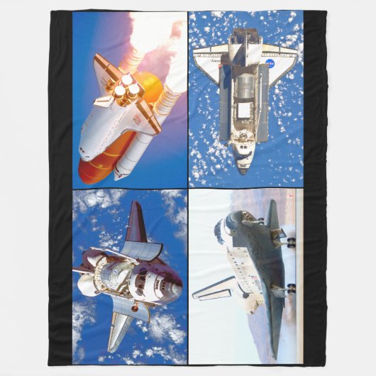 ONTDEKKING VAN DE AMERIKAANSE SPACESHUTTLE FLEECE DEKEN (Voorkant)