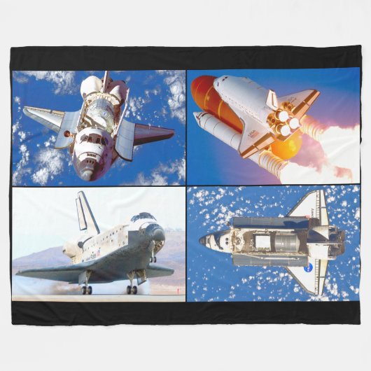 ONTDEKKING VAN DE AMERIKAANSE SPACESHUTTLE FLEECE DEKEN (Voorkant (Horizontaal))