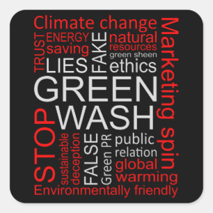 Ontdekking van de 'Greenwash Fake Lies' Vierkante Sticker