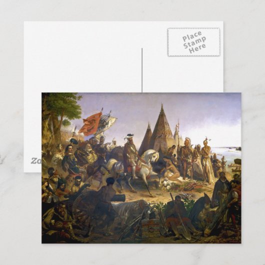 Ontdekking van de Mississippi door William H. Powe Briefkaart (Voorkant / Achterkant)