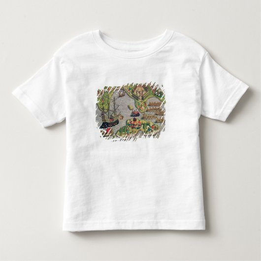 Ontdekking van een kruis tussen de rotsen kinder shirts (Voorkant)