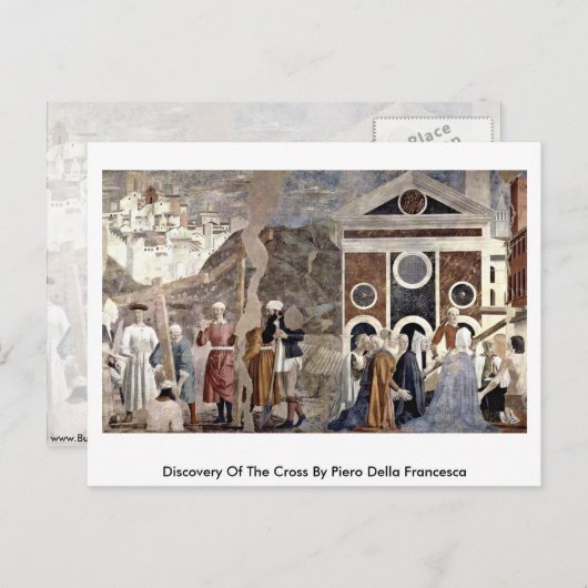 Ontdekking van het kruis door Piero Della Francesc Briefkaart (Voorkant / Achterkant)