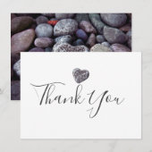 Ontdekking van Pebble-hart Bedankt (Voorkant / Achterkant)