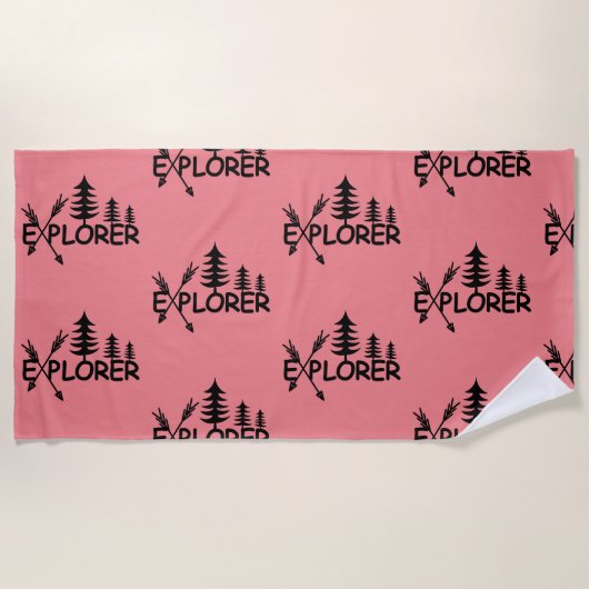 Ontdekkingsreiziger ontwerp - Beach Towel Strandlaken (Voorkant)