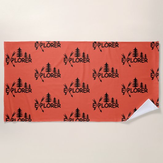 Ontdekkingsreiziger ontwerp - Beach Towel Strandlaken (Voorkant)