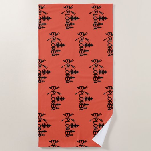 Ontdekkingsreiziger ontwerp - Beach Towel Strandlaken (Voorkant)