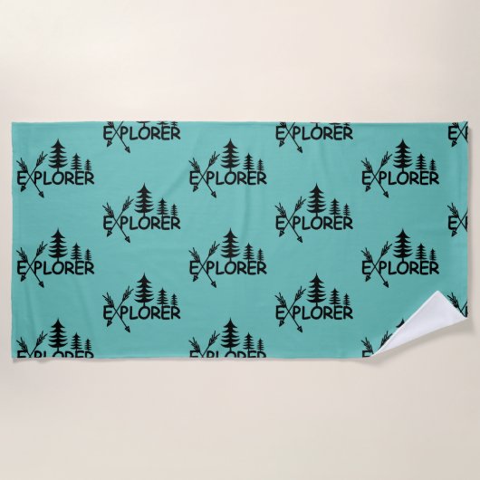 Ontdekkingsreiziger ontwerp - Beach Towel Strandlaken (Voorkant)