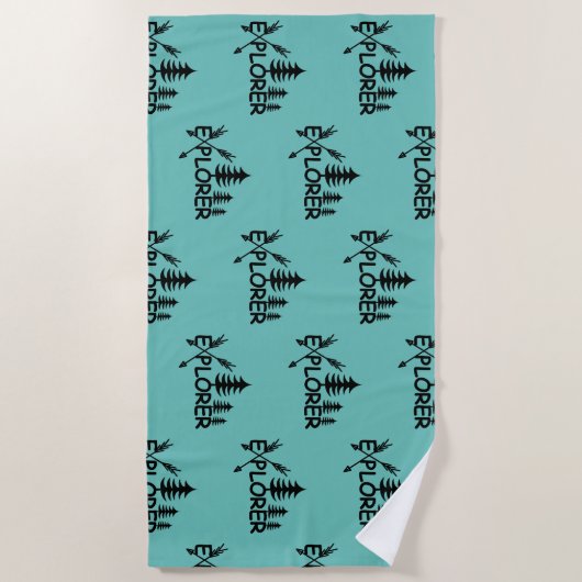 Ontdekkingsreiziger ontwerp - Beach Towel Strandlaken (Voorkant)