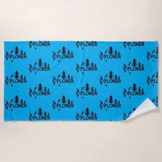 Ontdekkingsreiziger ontwerp - Beach Towel Strandlaken (Voorkant)