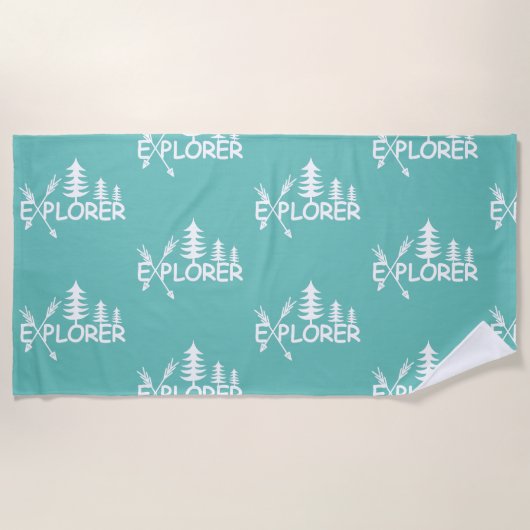 Ontdekkingsreiziger ontwerp - Beach Towel Strandlaken (Voorkant)