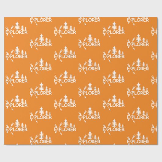 Ontdekkingsreiziger ontwerp - Glanzend omslagpapie Cadeaupapier (Vlak)