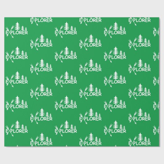 Ontdekkingsreiziger ontwerp - Glanzend omslagpapie Cadeaupapier (Vlak)