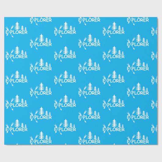 Ontdekkingsreiziger ontwerp - Glanzend omslagpapie Cadeaupapier (Vlak)