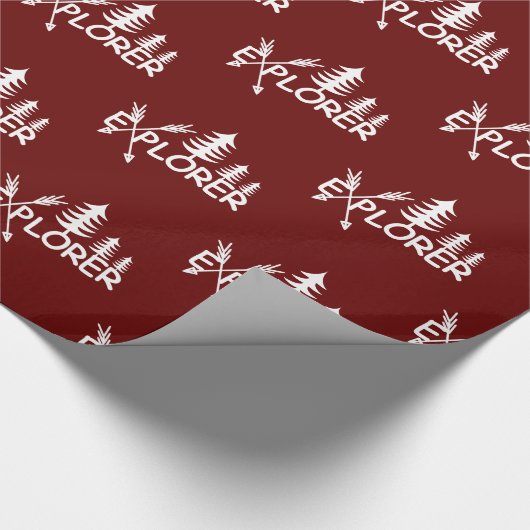 Ontdekkingsreiziger ontwerp - Glanzend omslagpapie Cadeaupapier (Hoek)