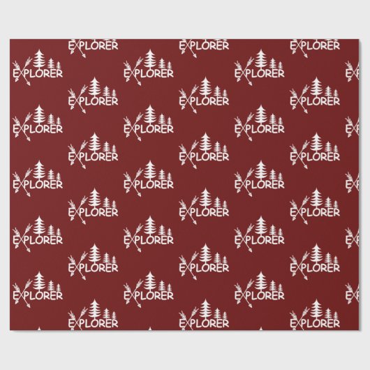 Ontdekkingsreiziger ontwerp - Glanzend omslagpapie Cadeaupapier (Vlak)