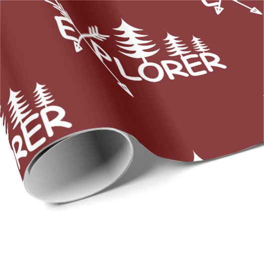 Ontdekkingsreiziger ontwerp - Glanzend omslagpapie Cadeaupapier (Rol Hoek)