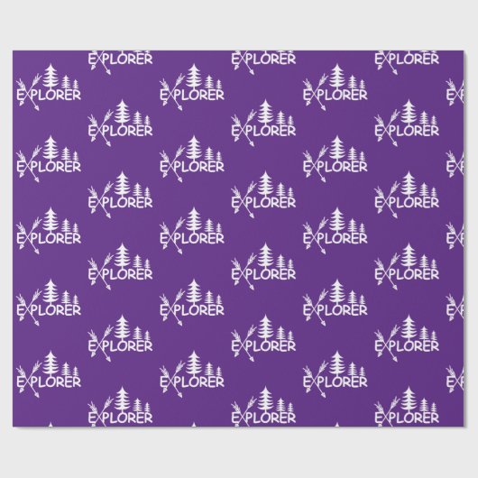 Ontdekkingsreiziger ontwerp - Glanzend omslagpapie Cadeaupapier (Vlak)