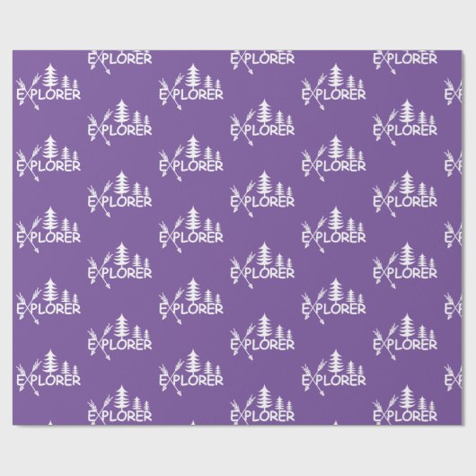 Ontdekkingsreiziger ontwerp - Glanzend omslagpapie Cadeaupapier (Vlak)