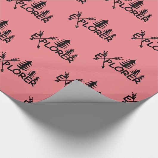 Ontdekkingsreiziger ontwerp - Glanzend omslagpapie Cadeaupapier (Hoek)