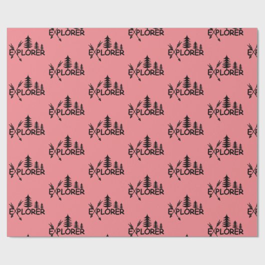 Ontdekkingsreiziger ontwerp - Glanzend omslagpapie Cadeaupapier (Vlak)