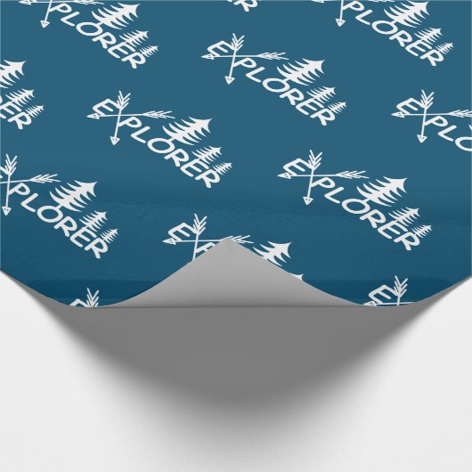 Ontdekkingsreiziger ontwerp - Glanzend omslagpapie Cadeaupapier (Hoek)