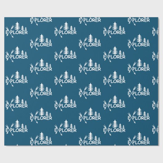 Ontdekkingsreiziger ontwerp - Glanzend omslagpapie Cadeaupapier (Vlak)