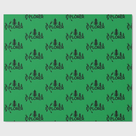 Ontdekkingsreiziger ontwerp - Glanzend omslagpapie Cadeaupapier (Vlak)