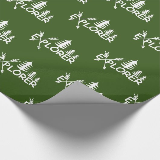 Ontdekkingsreiziger ontwerp - Glanzend omslagpapie Cadeaupapier (Hoek)