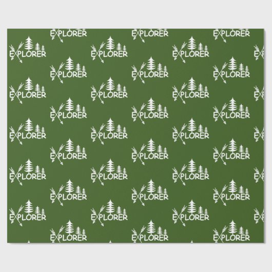 Ontdekkingsreiziger ontwerp - Glanzend omslagpapie Cadeaupapier (Vlak)